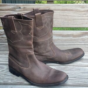 John Varvatos Hand Made Cowboy Boots (size marked 11 but fit more like 10)